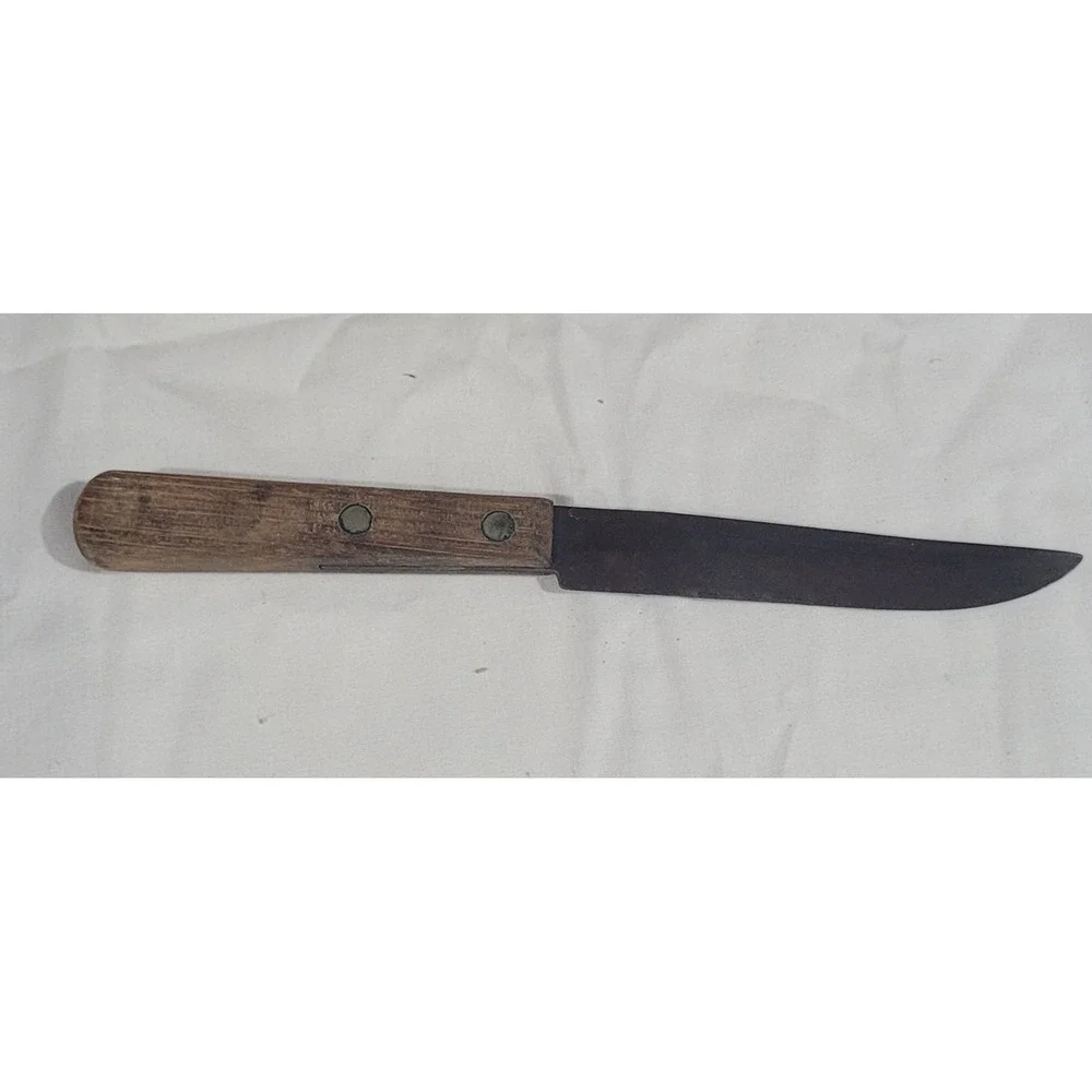 Vintage Tru Edge Old Hickory Carbon Steel Kitchen Knife Ontario Wood Handle